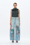 High Rise Barrel Leg Jeans-Barrel-BAYEAS