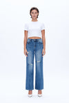 High Rise Wide Leg Denim Jeans-Wide Leg-BAYEAS