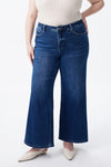 High Rise Ankle Wide Leg Jeans