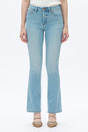 High Rise Rhinestone Jeans-Flare-BAYEAS