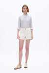 White High Rise Shorts-Shorts-BAYEAS
