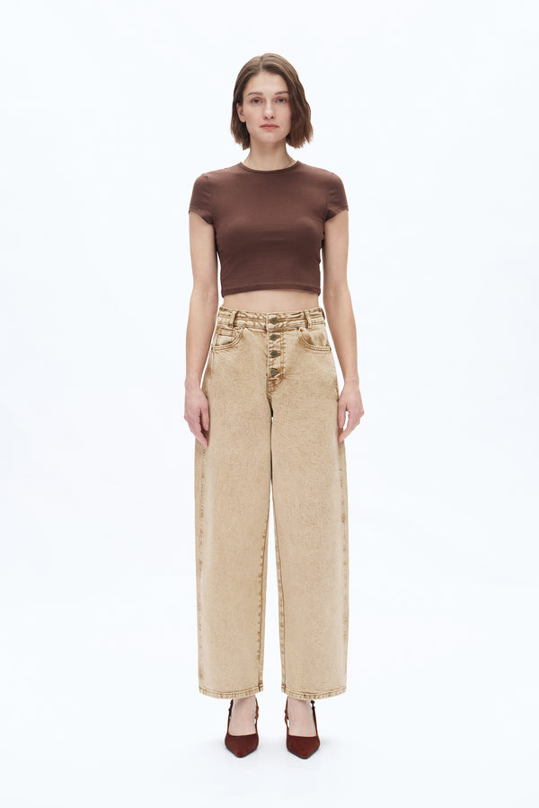 High Rise Barrel Jeans