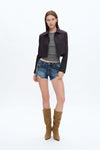 Distressed Raw Hems Denim Shorts-Shorts-BAYEAS