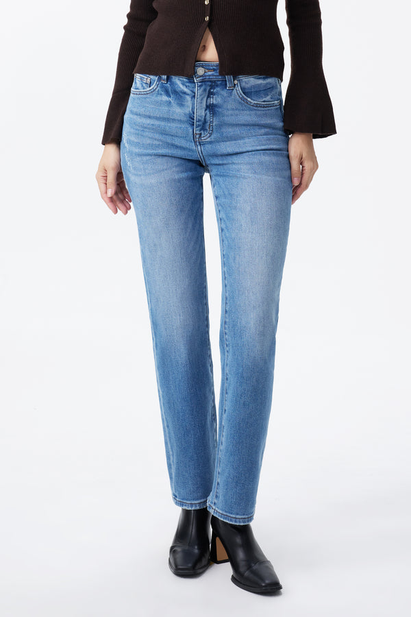 High Rise Vintage Straight Leg Jeans