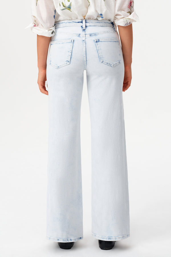 Zephyrine Mid Rise Wide Leg Jeans