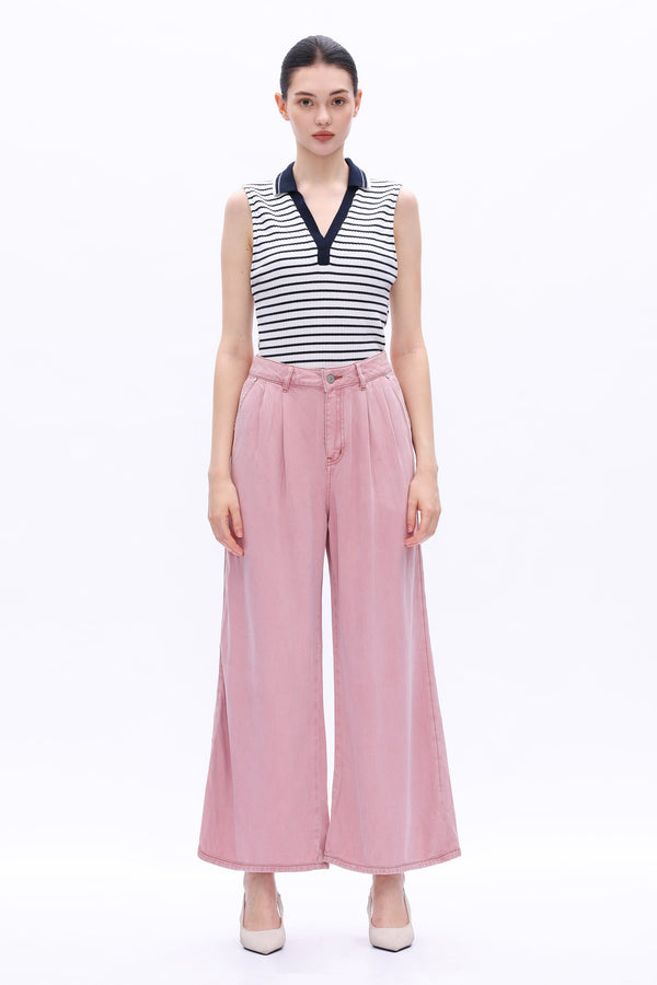 HIGH RISE TENCEL WIDE LEG-Wide Leg-BAYEAS