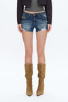 Distressed Raw Hems Denim Shorts-Shorts-BAYEAS