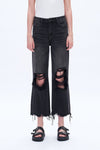 90s Vintage Distressed Crop Jeans-Flare & Bootcut-BAYEAS