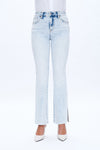 Slit Hem Bootcut Jeans-Flare & Bootcut-BAYEAS