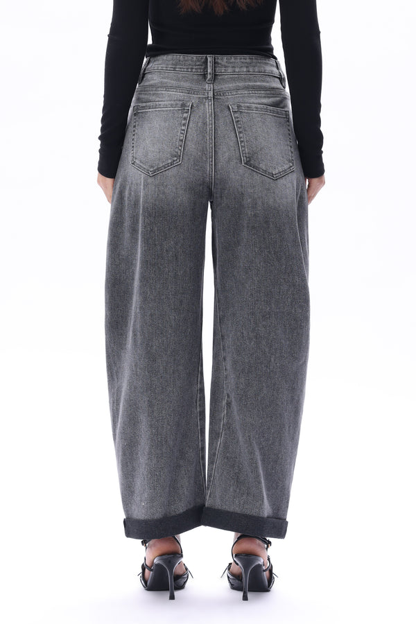 Zephyrine High Rise Barrel Jeans