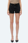 Ella Raw Hem Denim Shorts-Shorts-BAYEAS