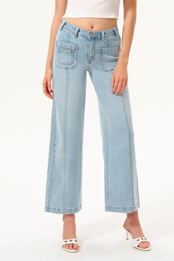 Briar Mid Rise Wide Leg Jeans