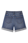 Classic Rolled Hem Denim Shorts-Shorts-BAYEAS