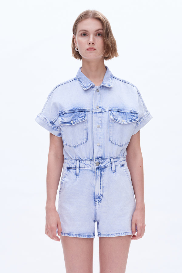 Nora Denim Rompers-Rompers-BAYEAS