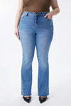 Low Rise Distressed Bootcut Jeans