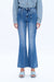 High Rise Raw Hem Flare Jeans-Flare & Bootcut-BAYEAS