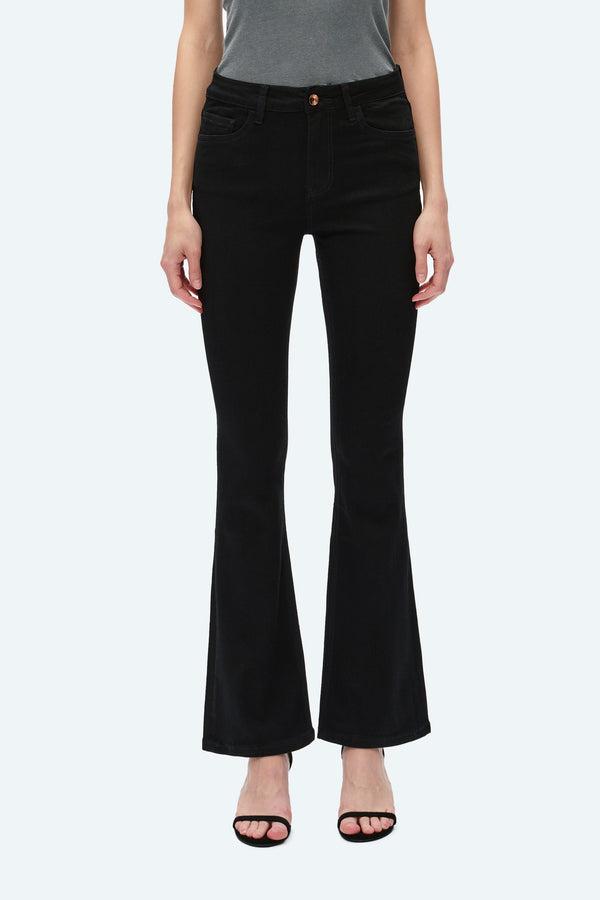 High Rise Bootcut Jeans-Flare & Bootcut-BAYEAS
