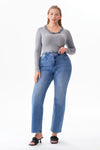 High Rise Vintage Straight Leg Jeans