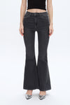 High Rise Flare Denim Jeans-Flare & Bootcut-BAYEAS