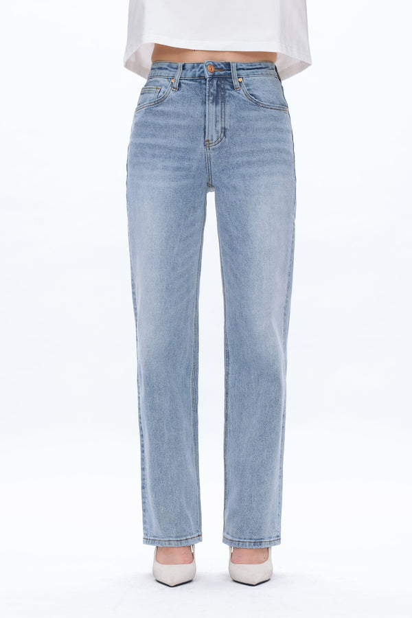 Dalila Relaxed Fit Denim Jeans-Straight-BAYEAS