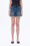 Classic Rolled Hem Denim Shorts-Shorts-BAYEAS