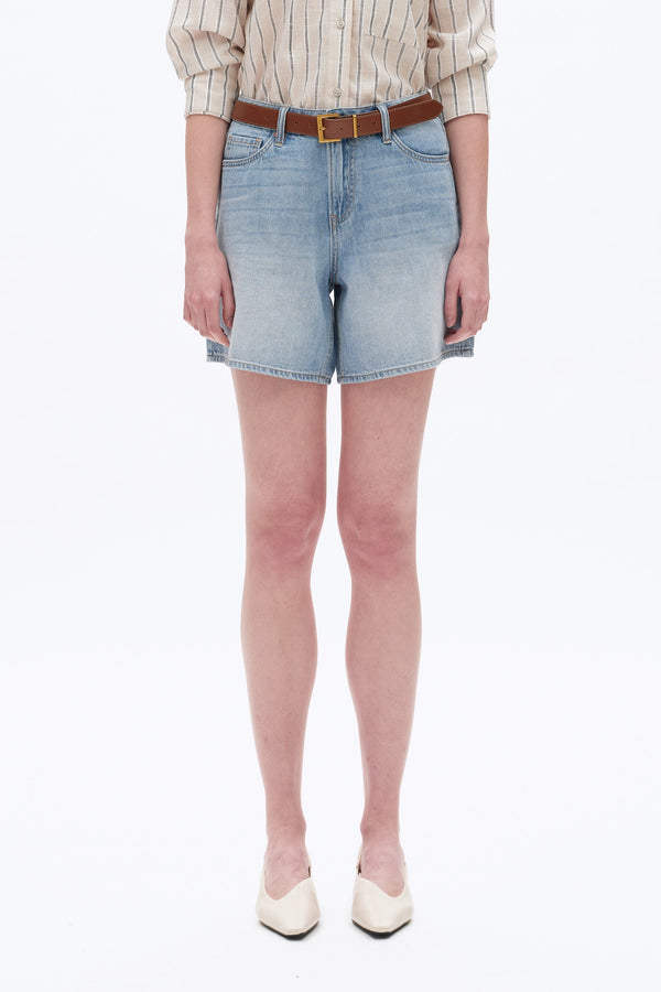 Mid Rise Denim Shorts-Shorts-BAYEAS