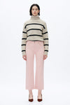 Pink High Rise Straight Jeans-Straight-BAYEAS