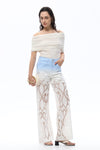 High Rise Wide Leg Sky Fade Jeans