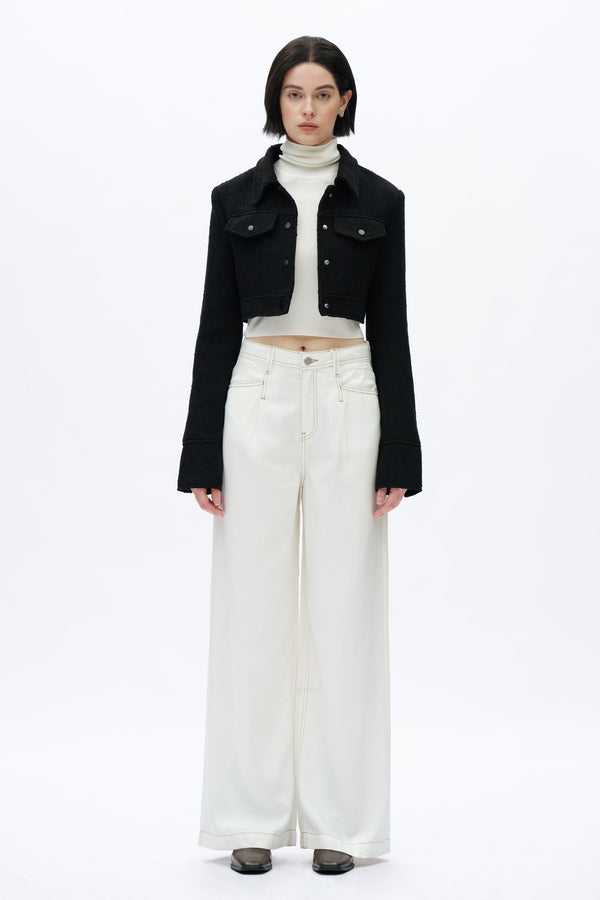 High Rise Pleated Wide Leg-Wide Leg-BAYEAS