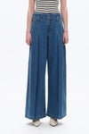 Vintage Pleated Baggy Jeans-Wide Leg-BAYEAS