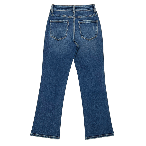 High Rise Flare Jeans-Flare-BAYEAS