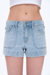 Mid Rise Shorts (Light Blue)-Shorts-BAYEAS