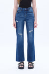 High Rise Wide Leg Denim Jeans-Wide Leg-BAYEAS