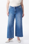High Rise Ankle Wide Leg Jeans
