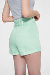 Eva Ultra High-Rise Denim Bermuda Shorts-Shorts-BAYEAS