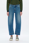 Mid Rise Barrel Leg Jeans-Barrel-BAYEAS