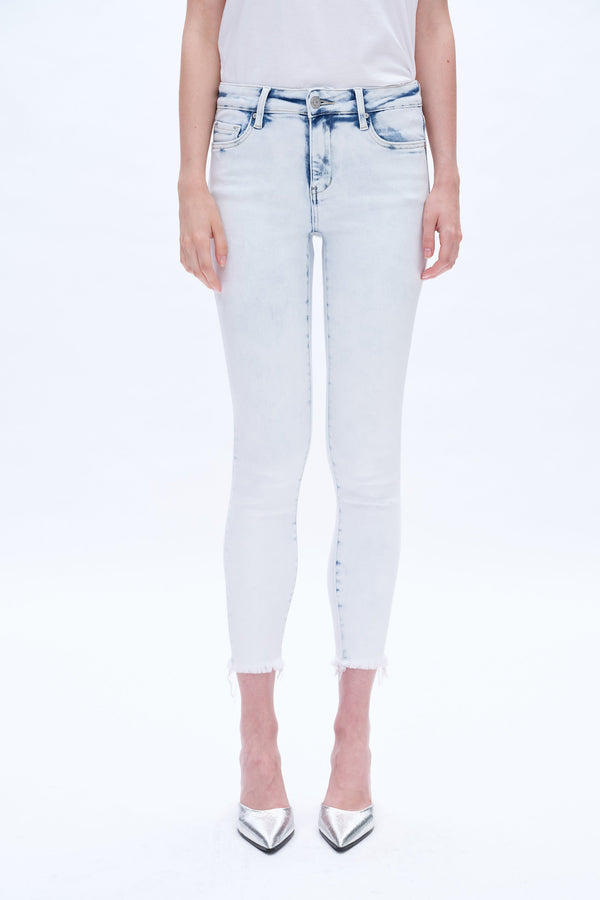Beth Skinny Jeans With Frayed Hem-Skinny-BAYEAS