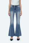Butt Lifting Flare Denim Jeans-Flare & Bootcut-BAYEAS