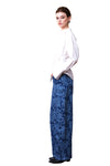 High Rise Print Barrel Jeans