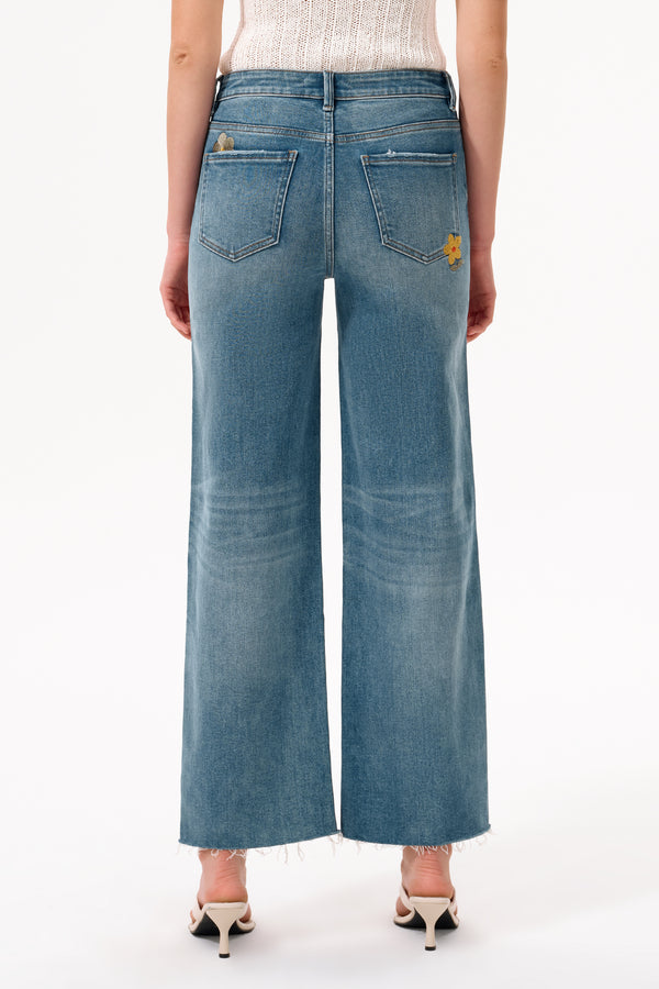 Mid Rise Wide Leg Jeans