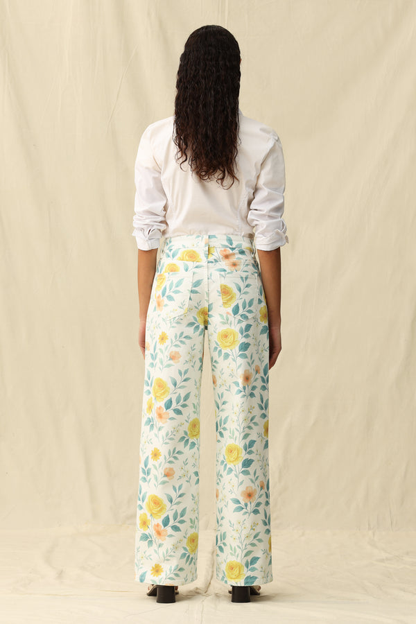 Flora High Rise Wide Leg Woven