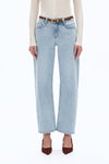 Mid Rise Barrel Leg Jeans-Wide Leg-BAYEAS