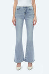 High Rise Bootcut Flare Denim Jeans-Flare & Bootcut-BAYEAS