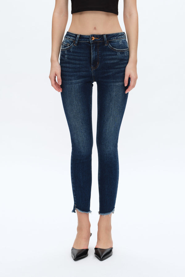 High Rise Skinny Jeans-Skinny-BAYEAS