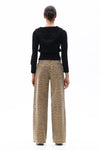 Leopard Print Relaxed Straight Pants