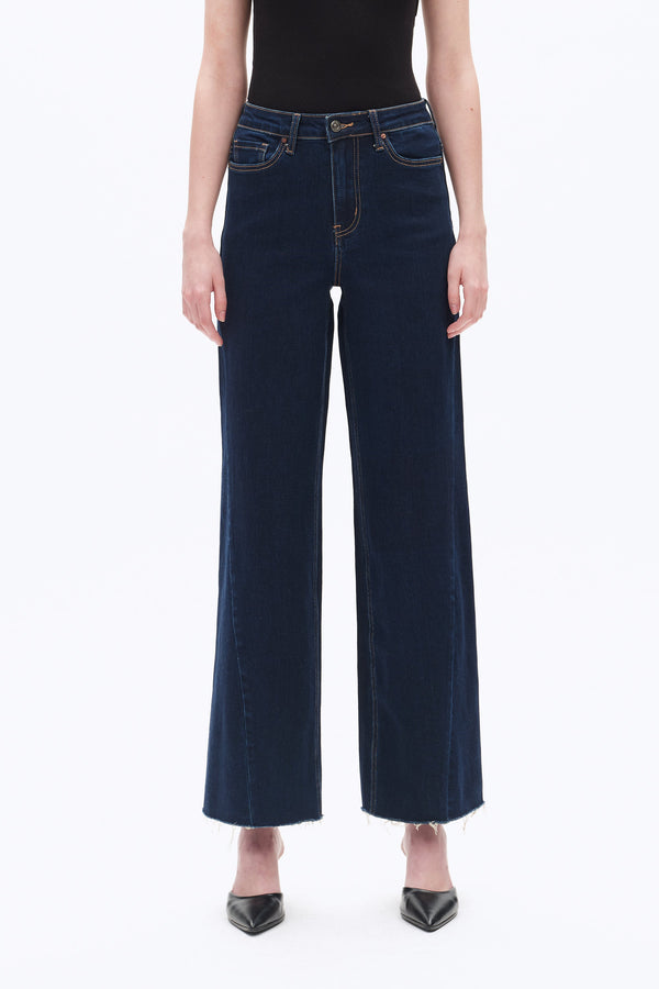Beth High Rise Wide Leg Denim Jeans-Wide Leg-BAYEAS