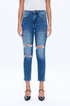 Distressed Mom Jeans-Mom Jeans-BAYEAS