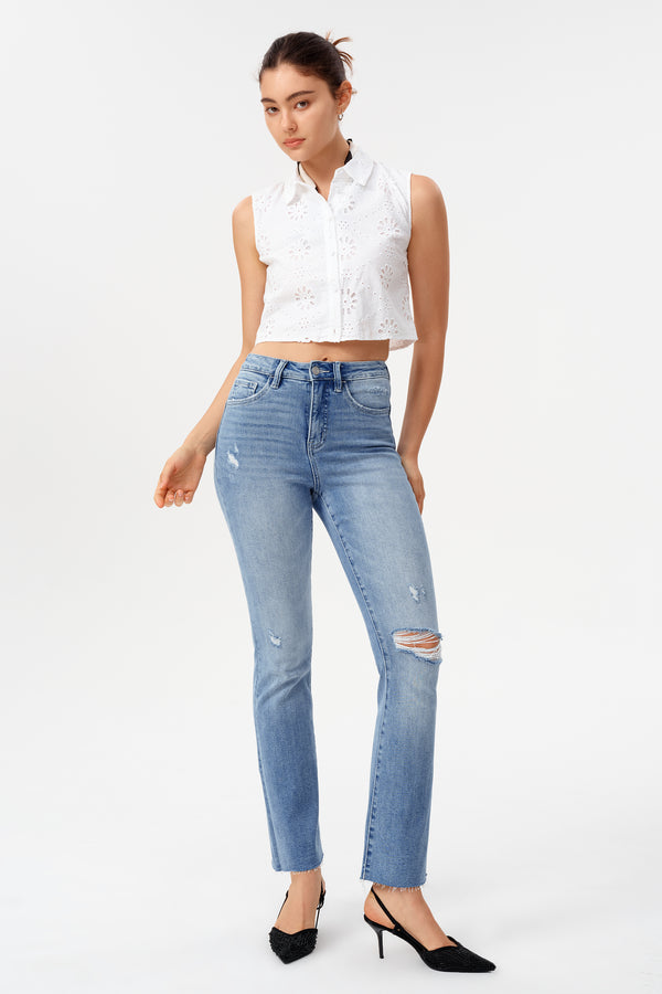 High Rise Bootcut Jeans