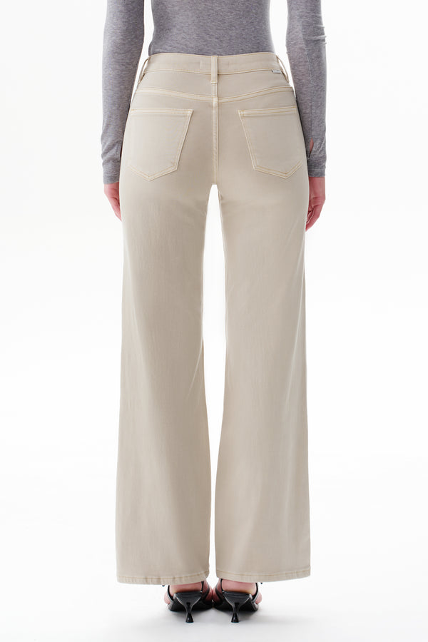 Mid Rise Wide Leg Jeans