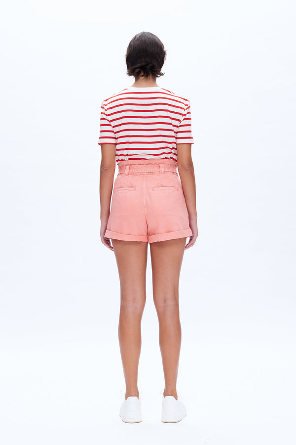 Eva Ultra High-Rise Denim Bermuda Shorts-Shorts-BAYEAS